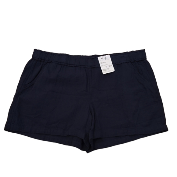 SONOMA BRAND WOMEN'S PLUS SIZE COTTON NAVY BLUE SHORTS SIZE XX LARGE - Picture 1 of 13